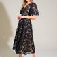 Black Woven Lace Midi Dress - Purpose + Passion Boutique