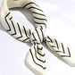 Black/White Satin Rose Print Soft Scarf - Purpose + Passion Boutique