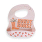 Bloomin' Boot Pink Silicone Bib - Purpose + Passion Boutique