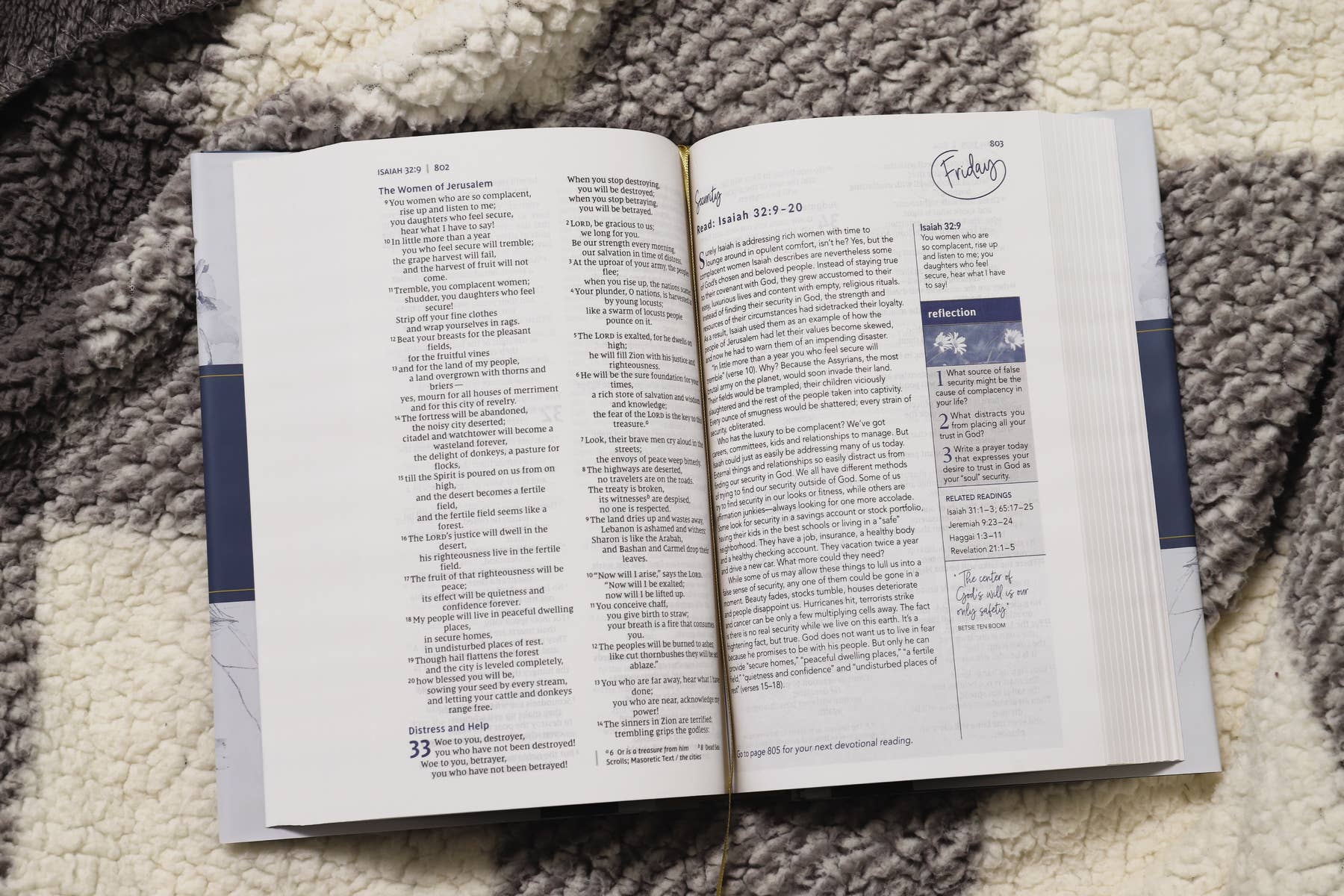 Blue Floral Women's Devotional NIV Bible - Purpose + Passion Boutique