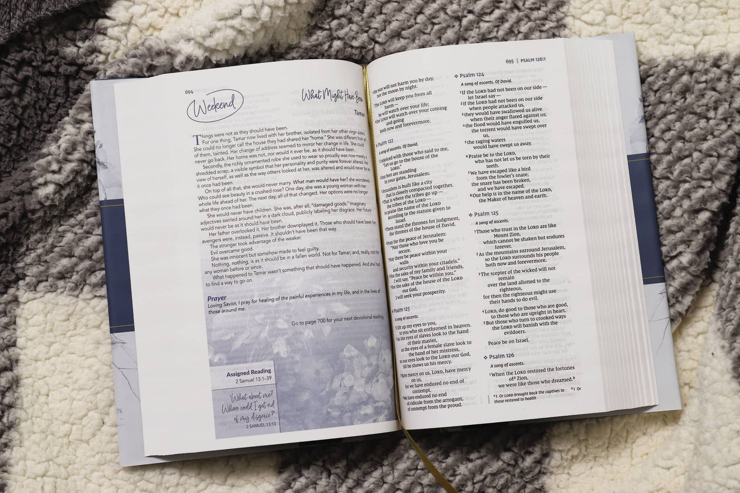 Blue Floral Women's Devotional NIV Bible - Purpose + Passion Boutique