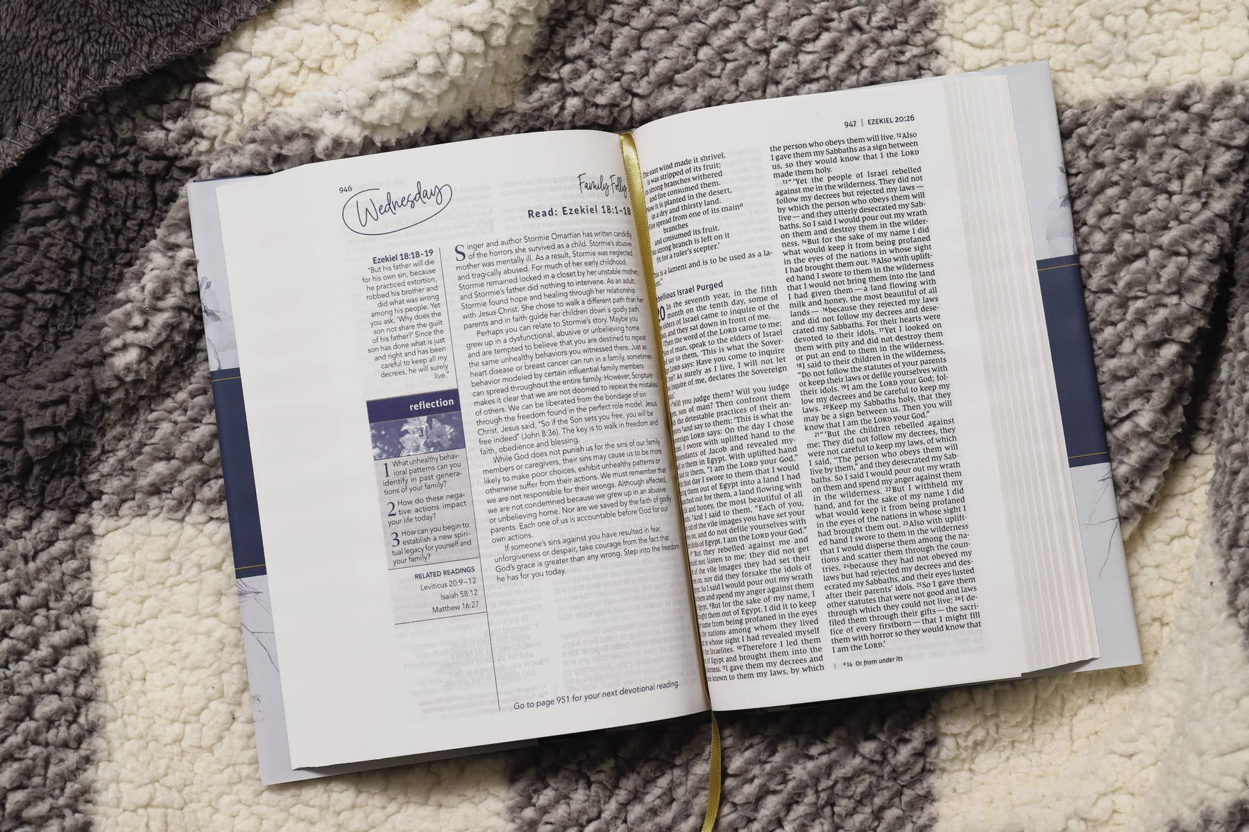 Blue Floral Women's Devotional NIV Bible - Purpose + Passion Boutique