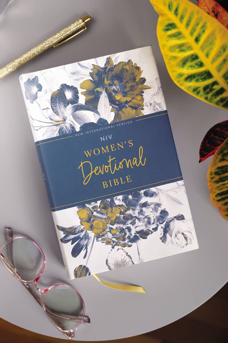 Blue Floral Women's Devotional NIV Bible - Purpose + Passion Boutique