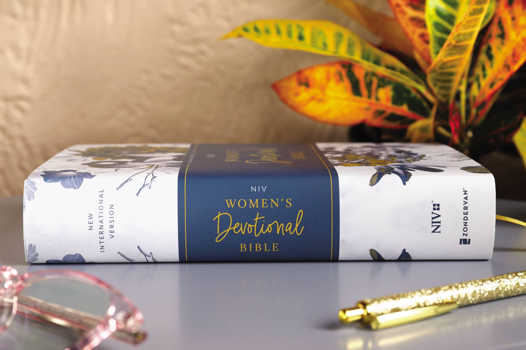 Blue Floral Women's Devotional NIV Bible - Purpose + Passion Boutique