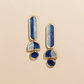 Blue Gold Colorful Acrylic Dangle Statement Earrings - Purpose + Passion Boutique