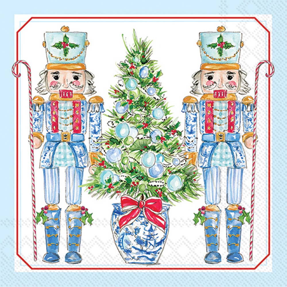 Blue Nutcrackers Christmas Paper Napkins 20/pk - Purpose + Passion Boutique