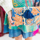 Blue + Orange Embroidered Velvet Jewelry Organizer - Purpose + Passion Boutique
