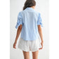 Blue Stripe Blouse - Purpose + Passion Boutique