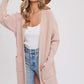 Blush Ribbed Open Front Cardigan - Purpose + Passion Boutique