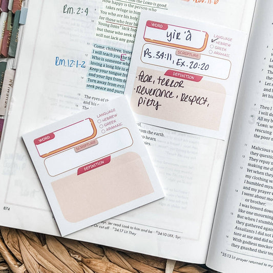 Boho Bible Study Sticky Note Set - Purpose + Passion Boutique