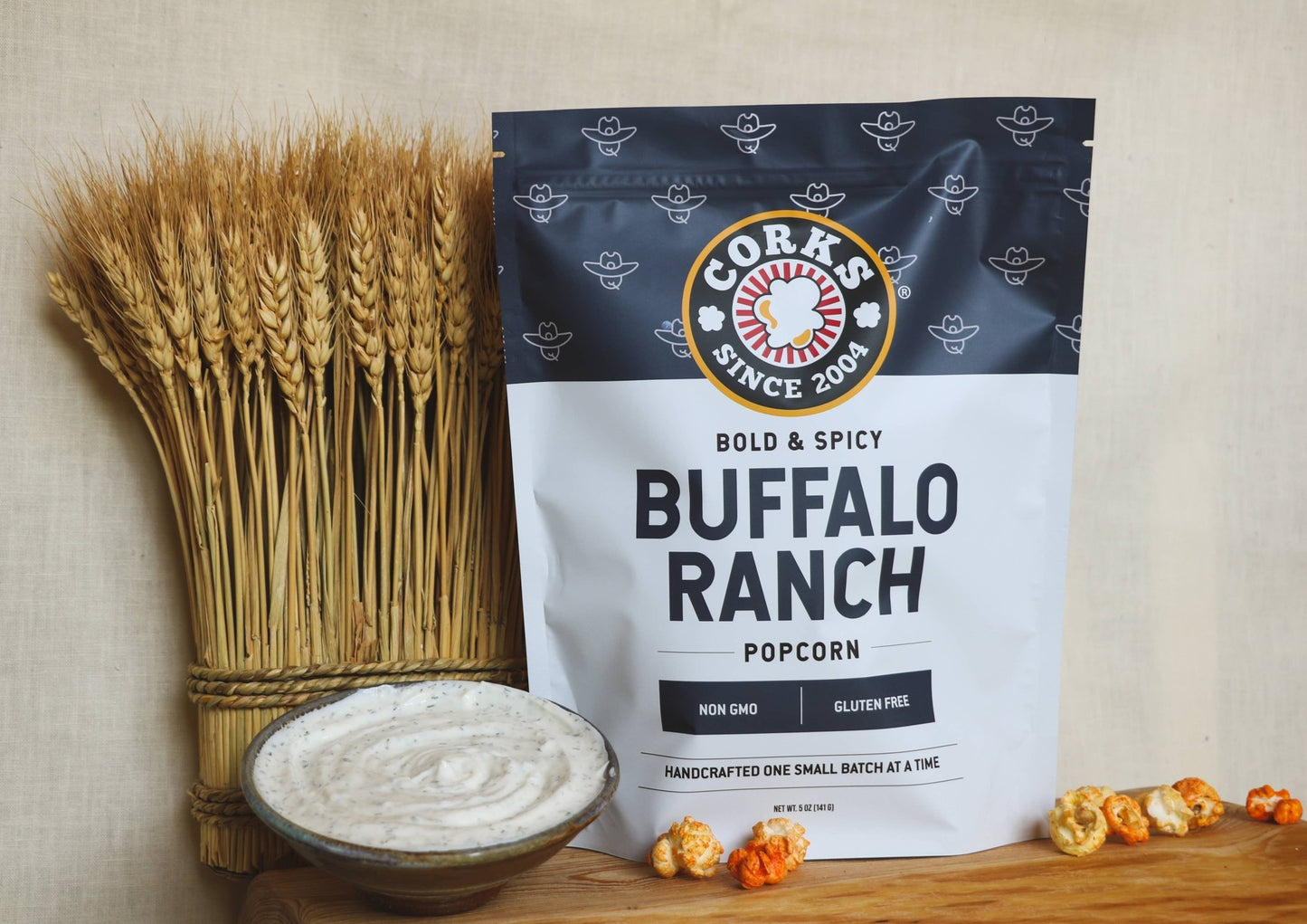 Bold and Spicy Buffalo Ranch Popcorn - 3.0oz - Purpose + Passion Boutique