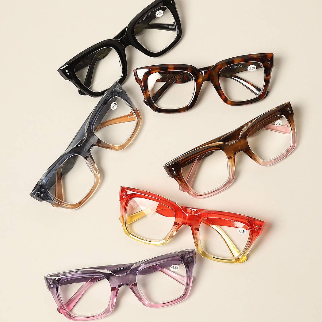 Bold Oversized Square Reading Glasses - Purpose + Passion Boutique