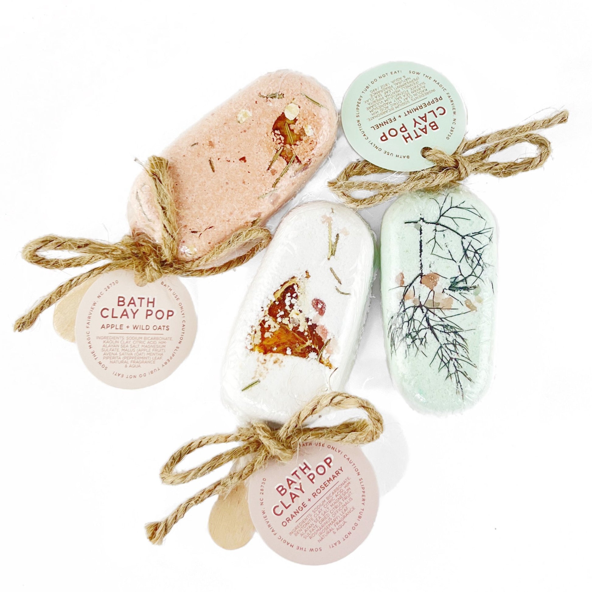 Botanical Bath Clay Pops With Dried Fruit + Epsom Salt - Purpose + Passion Boutique