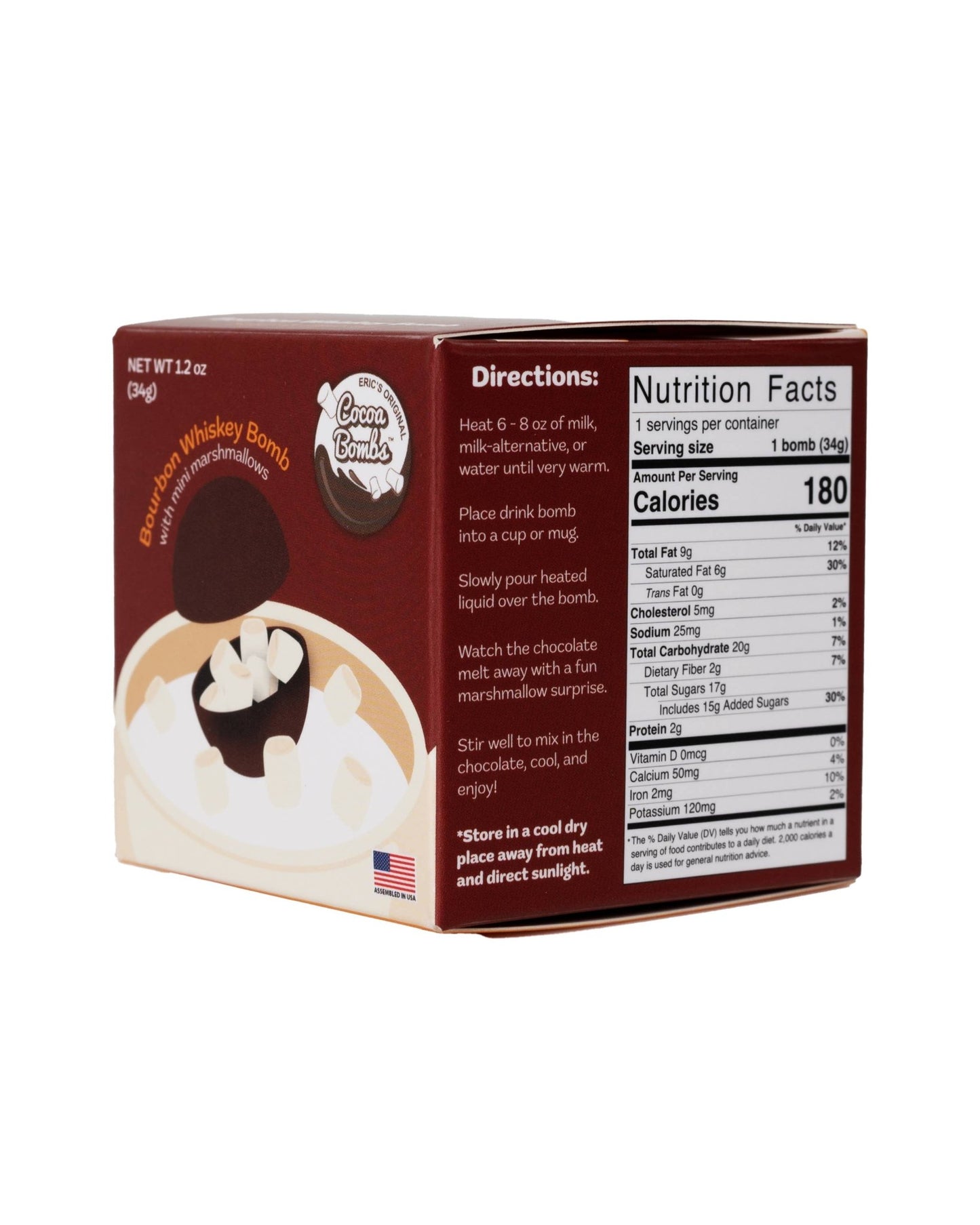 Bourbon Whiskey Cocoa Bomb - Purpose + Passion Boutique