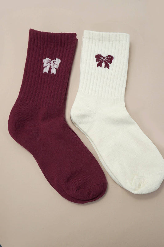 Bow Crew Socks - Purpose + Passion Boutique