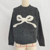 Bow Jacquard Slouchy Knitted Sweater - Purpose + Passion Boutique