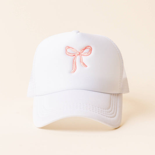 Bow Pink Trucker Hat - Purpose + Passion Boutique