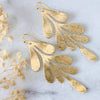 Brass Leaf Statement Earrings - Purpose + Passion Boutique