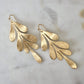 Brass Leaf Statement Earrings - Purpose + Passion Boutique