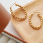 Brook Gold Non - Tarnish Braided Hoop Earring - Purpose + Passion Boutique