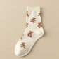 Brown Bear Cotton Crew Socks - Purpose + Passion Boutique