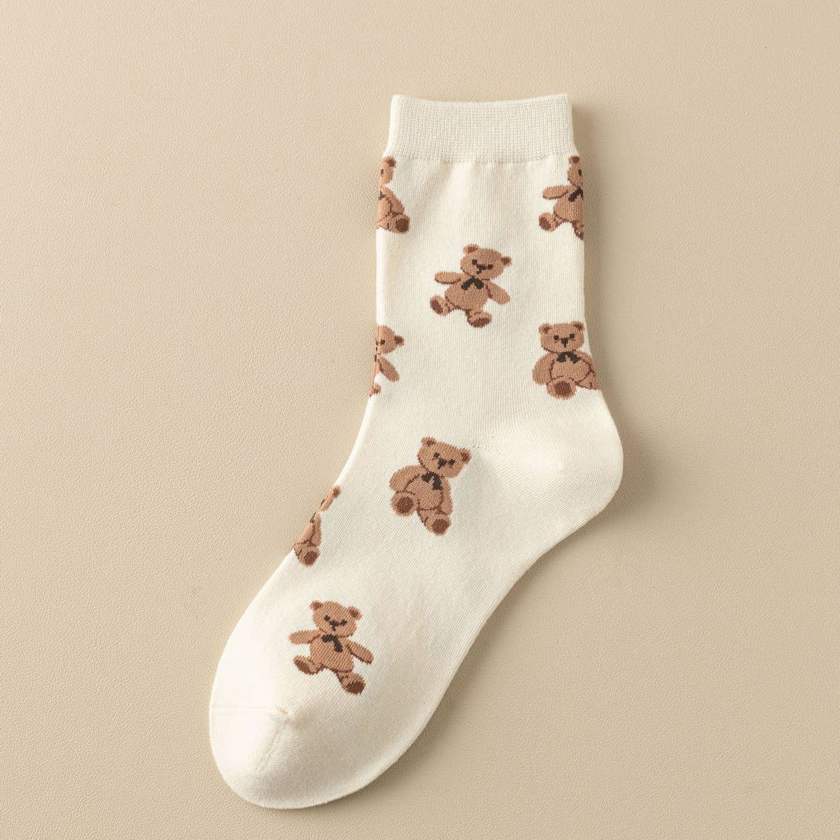 Brown Bear Cotton Crew Socks - Purpose + Passion Boutique