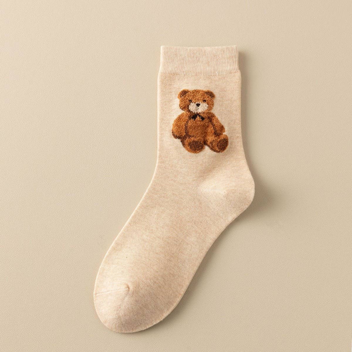 Brown Bear Cotton Crew Socks - Purpose + Passion Boutique