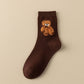 Brown Bear Cotton Crew Socks - Purpose + Passion Boutique