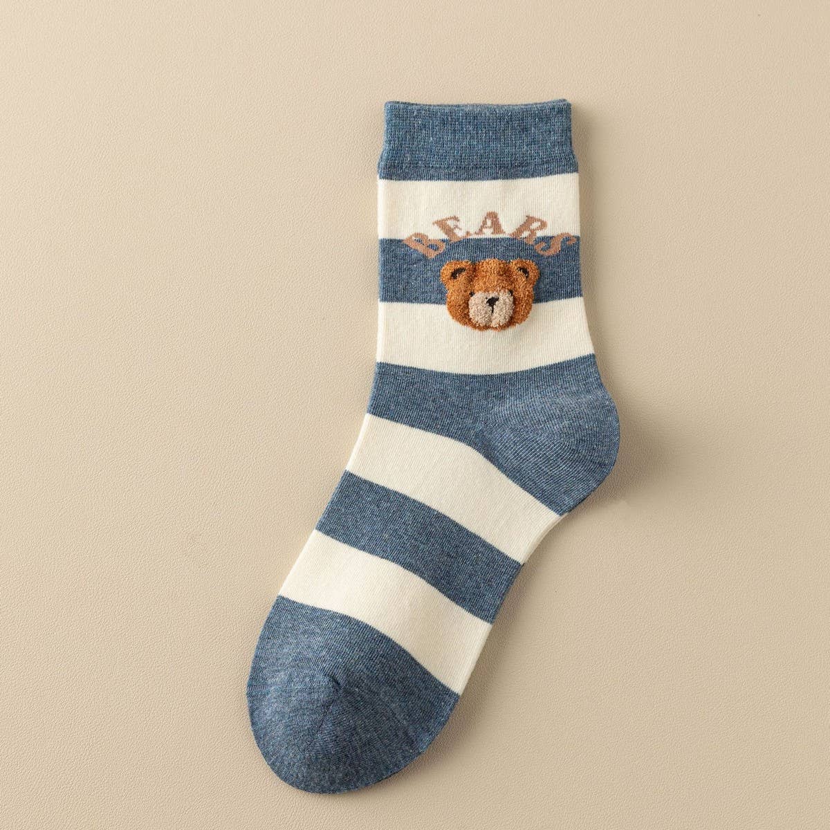 Brown Bear Cotton Crew Socks - Purpose + Passion Boutique