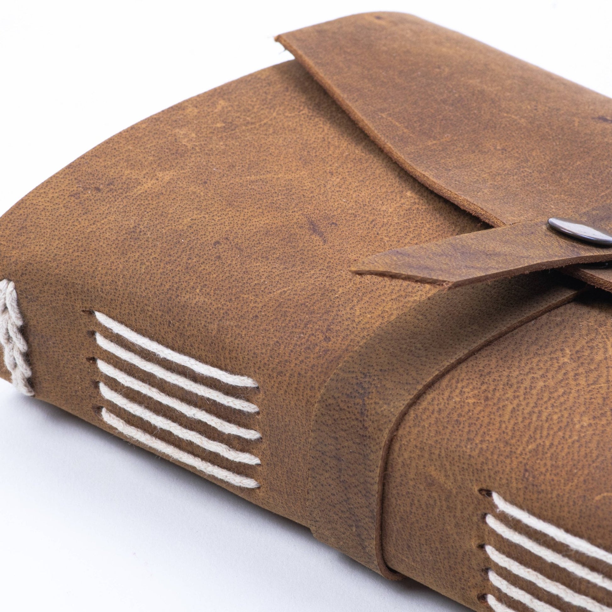 Brown Leather Lined Travel Journal - Purpose + Passion Boutique