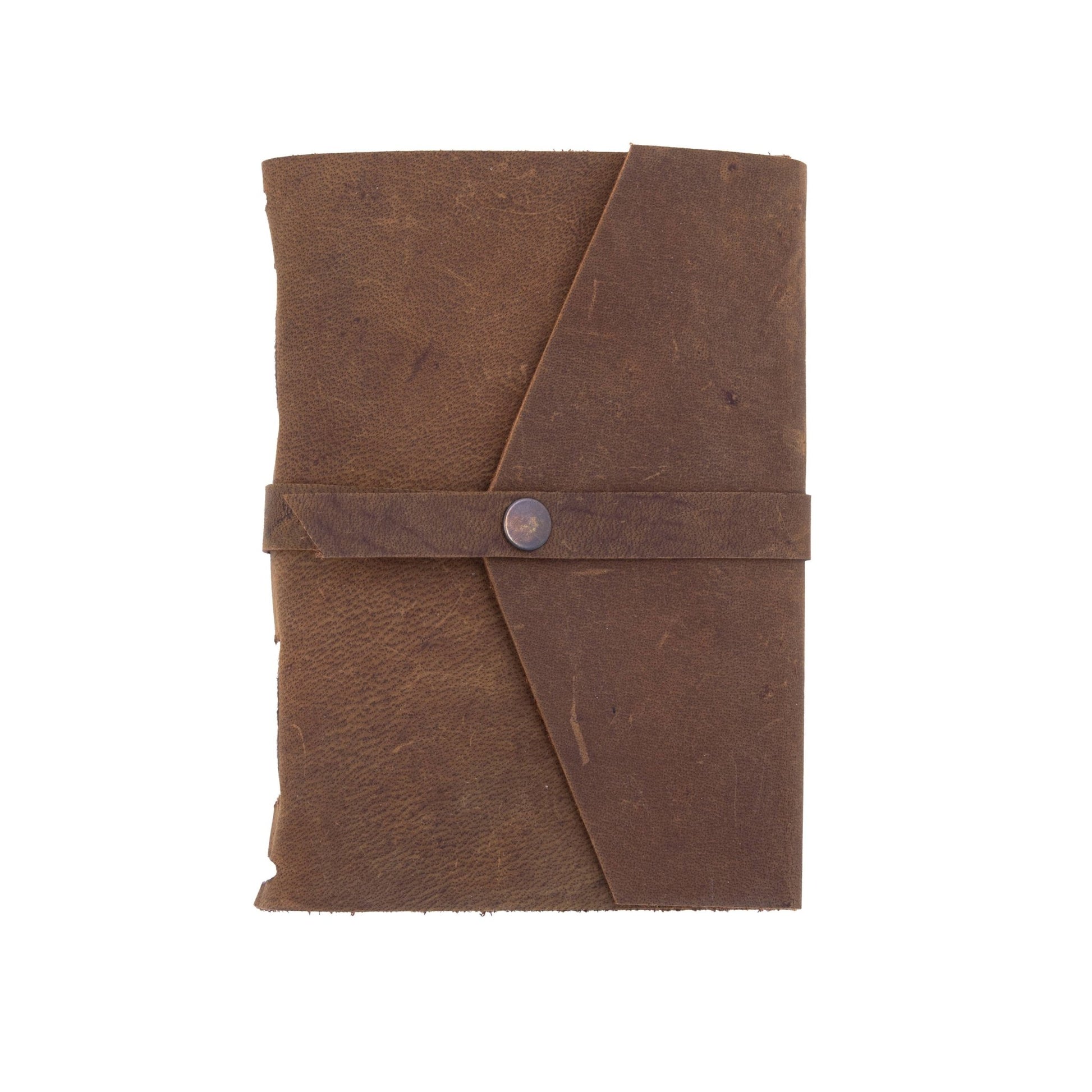Brown Leather Lined Travel Journal - Purpose + Passion Boutique