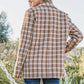 Brown Plaid Pattern Tweed Casual Blazer - Purpose + Passion Boutique