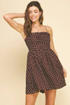Brown Polka Dot Mini Dress - Purpose + Passion Boutique