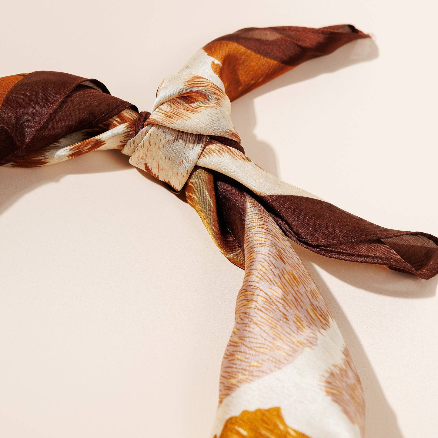 Brown Print Safari Square Scarf - Purpose + Passion Boutique