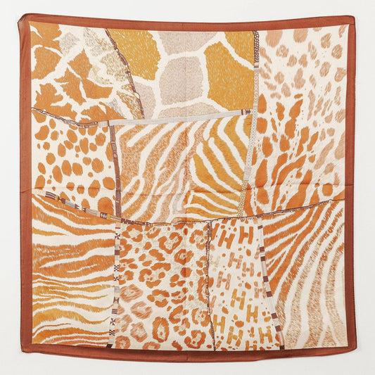 Brown Print Safari Square Scarf - Purpose + Passion Boutique