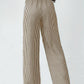 Brown Striped Straight Leg Pants - Purpose + Passion Boutique