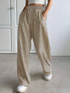 Brown Striped Straight Leg Pants - Purpose + Passion Boutique