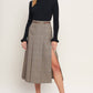 Brown Woven Midi Skirt - Purpose + Passion Boutique