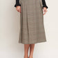Brown Woven Midi Skirt - Purpose + Passion Boutique