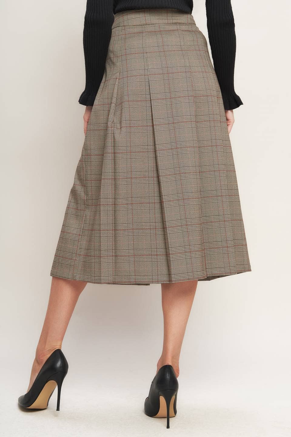 Brown Woven Midi Skirt - Purpose + Passion Boutique