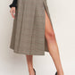 Brown Woven Midi Skirt - Purpose + Passion Boutique