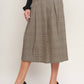 Brown Woven Midi Skirt - Purpose + Passion Boutique