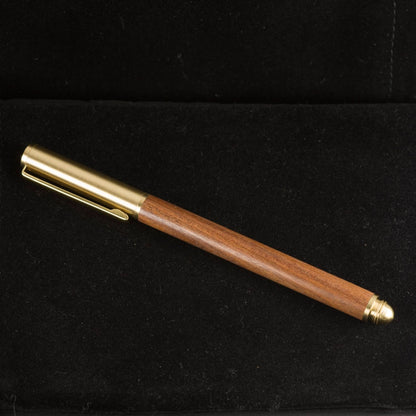 Brushed Brass & Wood Gel Pen - Purpose + Passion Boutique