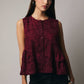 Burgundy Round Neck Sleeveless Button Down - Purpose + Passion Boutique