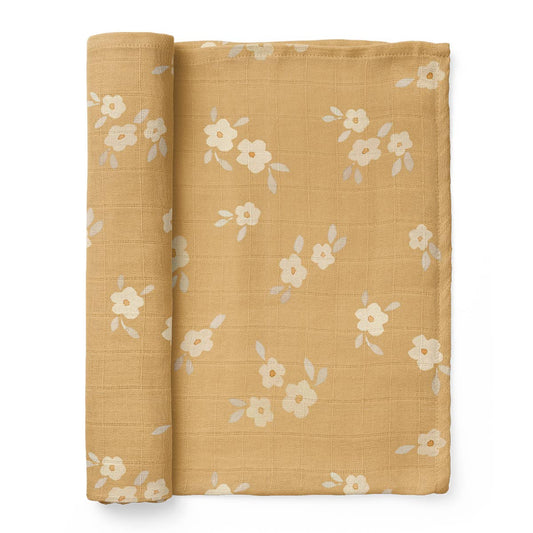 Buttercup Muslin Swaddle Baby Blanket - Purpose + Passion Boutique