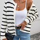 Button Up Stripe Sweater Cardigan - Purpose + Passion Boutique