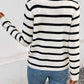 Button Up Stripe Sweater Cardigan - Purpose + Passion Boutique