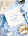 Something Blue Embroidered Handkerchief