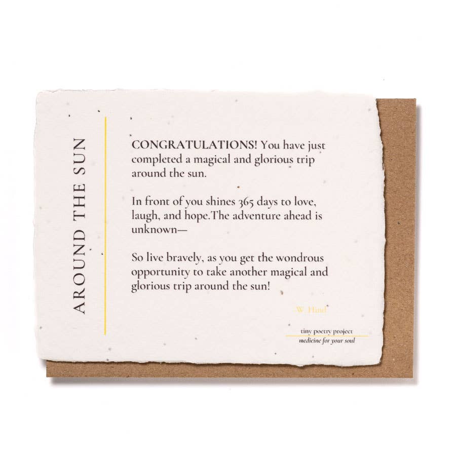 Around the Sun: Plantable Wildflower Birthday Card
