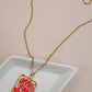 18K Rectangle Stainless Steel Necklace